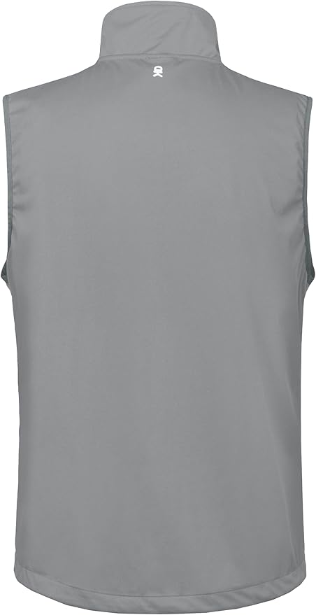 Little Donkey Andy Men's Lightweight Softshell Vest Windproof Sleeveless Jacket for Travel Hiking Running Golf