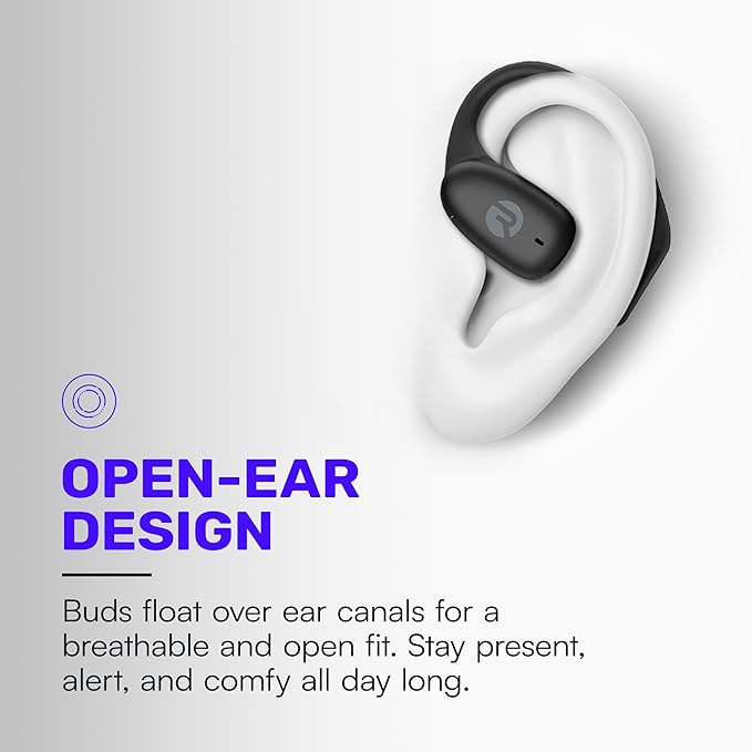 Raycon Essential Open Earbuds โ True Wireless Open Ear Bluetooth 6.0 Headphones, Ultra-Lightweight, Comfort Hook Design, IPX5 Water Resistant, 36 Hours of Battery Life (Mint)
