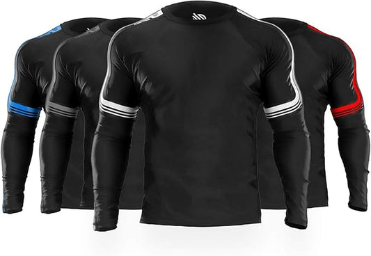 Sanabul Core Long Sleeve Jiu Jitsu Rash Guard MMA BJJ Wrestling Shirt Grappling