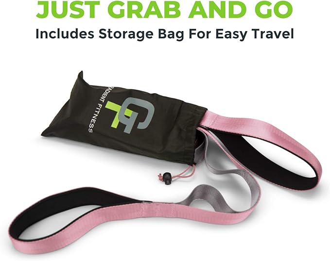 Gradient Fitness Stretching Strap for Physical Therapy, 12 Multi-Loop Stretch Strap 1.5" W x 8' L, Neoprene Handles, Physical Therapy Equipment, Yoga Straps for Stretching, Leg Stretcher.