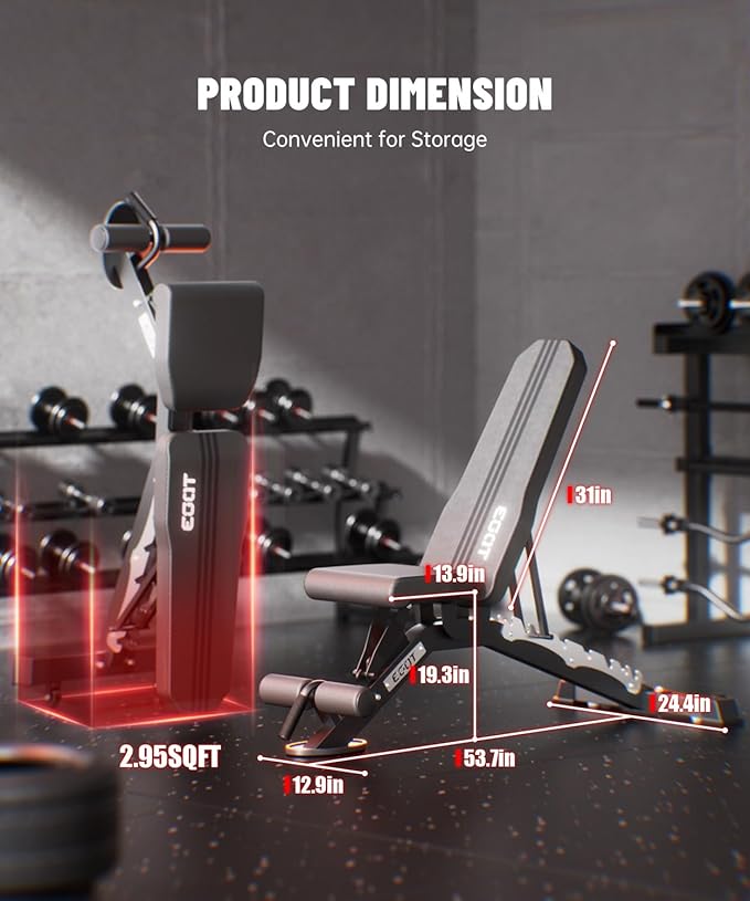 Adjustable Weight Bench for Home Gym, Heavy Duty Workout Bench Up to 880/1500 LBS, Decline Incline Strength Training Bench for Full Body Exercise