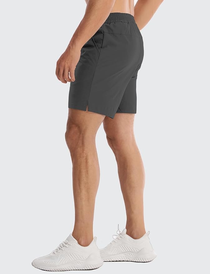 Aolesy Men's 5''/7'' Running Shorts Quick Dry Workout Gym Shorts with Pockets, Tennis Training Athletic(Linerless & Liner)