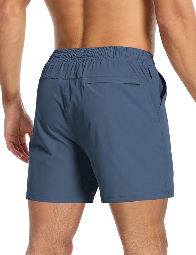 Aolesy Men's 5''/7'' Running Shorts Quick Dry Workout Gym Shorts with Pockets, Tennis Training Athletic(Linerless & Liner)