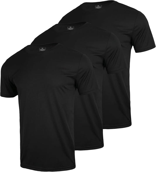 3 & 5 Pack Shirts for Men Moisture Wicking Workout Performance Dry Fit Mesh Gym Athletic Running T-Shirt