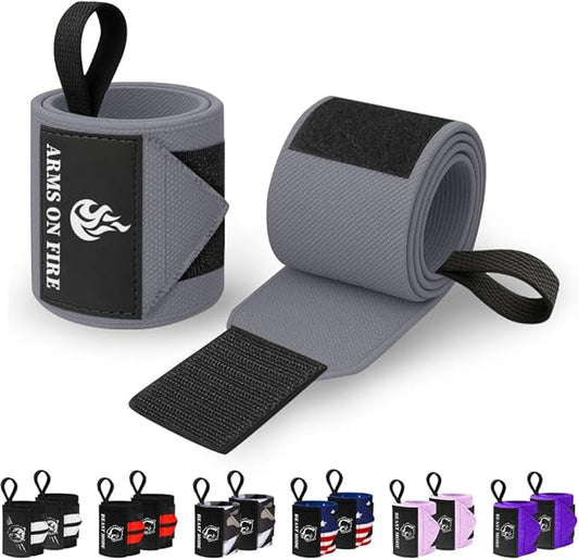 TECEUM Weightlifting 18" & 12" Wrist Wraps with Thumb Loop – Heavy Duty Wrist Workout Braces for Men and Women – Ideal for Powerlifting, Strength Training, Bodybuilding
