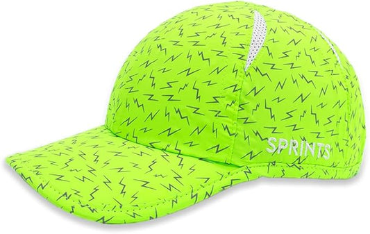 Sprints Race Day Performance Running Cap | The Lightweight, Quick Dry, Sport Hat, One Size, Unisex (Neon Flash Reflective)