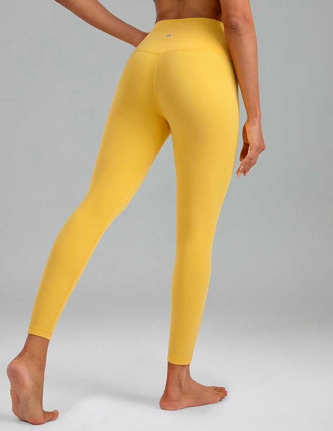 Colorfulkoala Dreamlux No Front Seam Leggings for Women 25"/28" Inseam, Seamless High Waisted Buttery Soft Yoga Pants