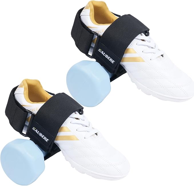 2Pcs Dumbbell Foot Attachment for Leg Workout at Home, Ankle Straps for Weights, Tibialis Trainer, Hip Flexors Exercise Tool for Women and Men