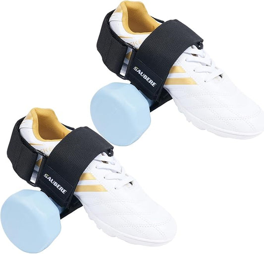 2Pcs Dumbbell Foot Attachment for Leg Workout at Home, Ankle Straps for Weights, Tibialis Trainer, Hip Flexors Exercise Tool for Women and Men