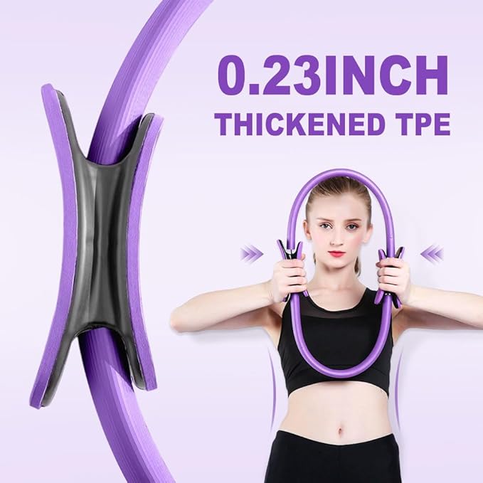 Pilates Circle Pilates Essentials Kit for Women,2025 Magic Pilates Circles Fitness Trainer for Focusing on Toning Inner Thighs Arms and Core Indoor and Outdoor