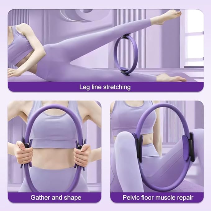 Pilates Circle Pilates Essentials Kit for Women,2025 Magic Pilates Circles Fitness Trainer for Focusing on Toning Inner Thighs Arms and Core Indoor and Outdoor