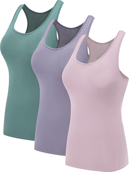 NELEUS Women's 3 Pack Compression Base Layer Dry Fit Tank Top