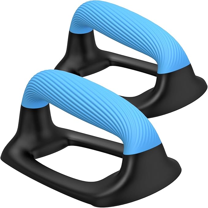 Kipika Push Up Bars, Pushup Stands With Thickened Soft Plastic Handle, Stable and Non-Slip Base, Pushup Handles Perfect for Floor Strength Training