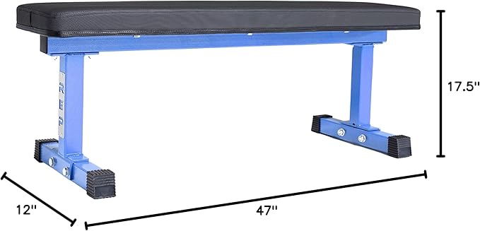 REP Fitness Flat Weight Bench, Heavy Duty Workout Bench For Home Gym, Folding Fitness Equipment For Strength Training, Adjustable Utility Platform For Dumbbells, Barbell, Lifting And Core Exercises