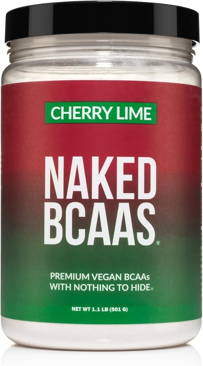 NAKED Cherry Lime BCAAs Amino Acids Powder, 100% Pure 2:1:1 Formula, Vegan Branched Chain Amino Acids, Instantized All Natural BCAA Powder Supplement - 501 Grams, 34 Servings