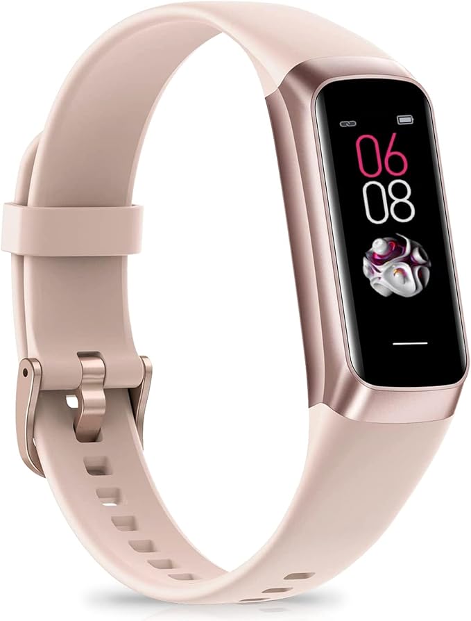 Fitness Tracker, Step Tracker with 24/7 Heart Rate, Blood Pressure, Activity Tracker with 1.1" AMOLED Touch Color Screen, Pedometer Sleep Calorie Tracker Counter, Fitness Watch for Android iOS