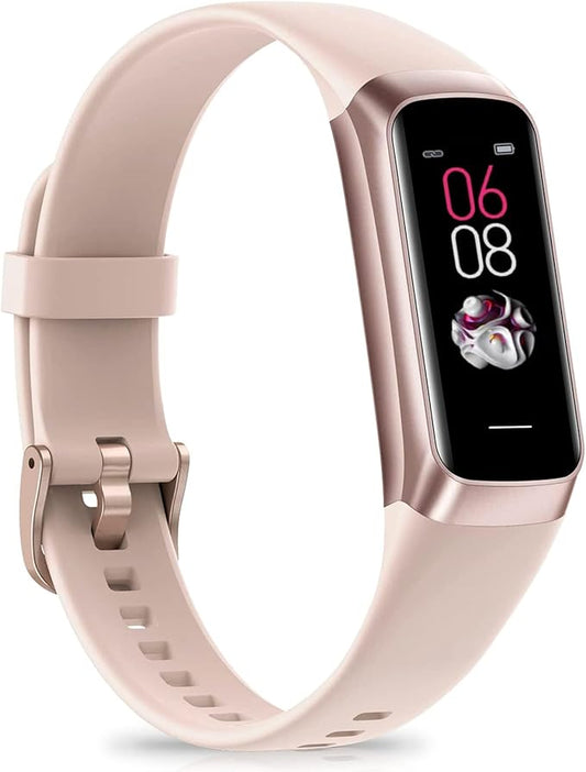 Fitness Tracker, Step Tracker with 24/7 Heart Rate, Blood Pressure, Activity Tracker with 1.1" AMOLED Touch Color Screen, Pedometer Sleep Calorie Tracker Counter, Fitness Watch for Android iOS