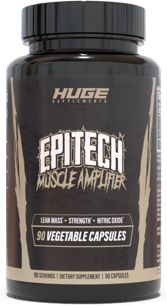 Epitech® Epicatechin Supplement – Natural Myostatin Inhibitor for Muscle Growth, Optimally Dosed, Added BioPerine® for Maximum Absorption, Boosts Endurance, Nitric Oxide & Recovery – 90 Servings