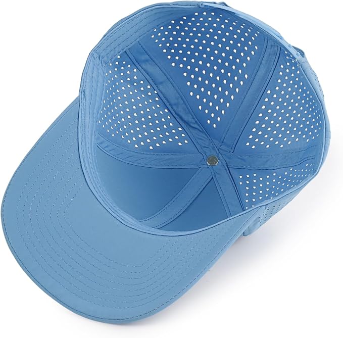 Quick Dry Baseball Cap Curved Brim Snapback Hat Laser Cut Mesh Ball Cap Golf Ball Cap for Men Women