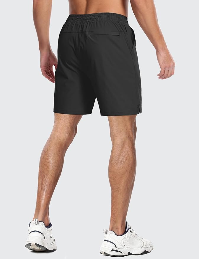 Aolesy Men's 5''/7'' Running Shorts Quick Dry Workout Gym Shorts with Pockets, Tennis Training Athletic(Linerless & Liner)