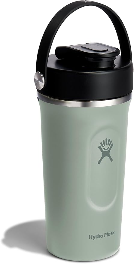 Hydro Flask Shaker Bottle – Insulated Stainless Steel Gym Bottle for Pre Workout & Protein 24 Oz Agave Green