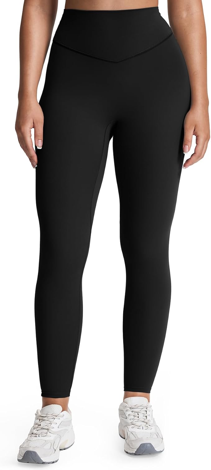 Aoxjox High Waisted Workout Leggings for Women Tummy Control Buttery Soft Yoga Metamorph Deep V Pants 26"