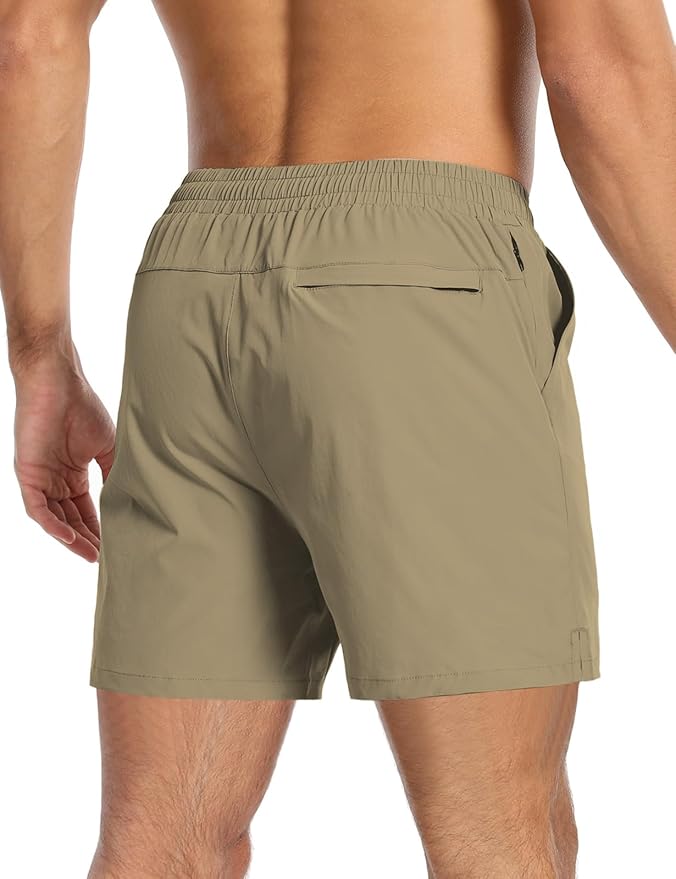Aolesy Men's 5''/7'' Running Shorts Quick Dry Workout Gym Shorts with Pockets, Tennis Training Athletic(Linerless & Liner)