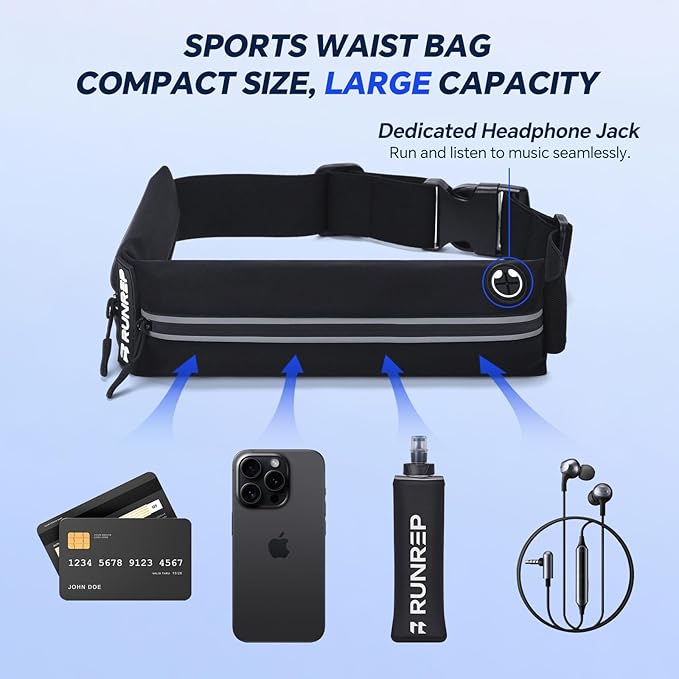 Running Gift Box for Runners, Running Gifts for Men and Women with Running Head Torch, Water Bottle, Waist Bag, Headband, Cap, Running Accessories for Hiking Jogging Marathons