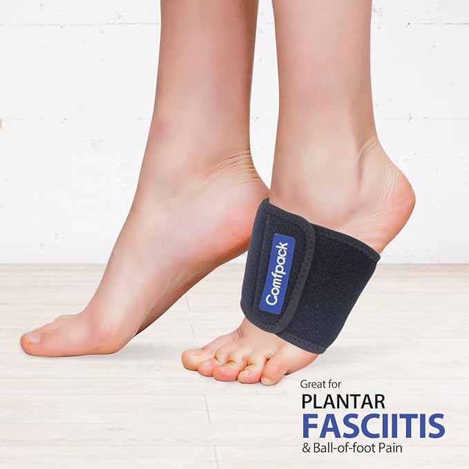 Cold Therapy Wrap with 2 Gel Packs for Pain Relief, Reusable Gel Ice Pack for Arch, Foot, Wrist, Ankle, Relief for Arch Pain, Plantar Fasciitis, Instep Pain, Swelling, Extensor Tendonitis