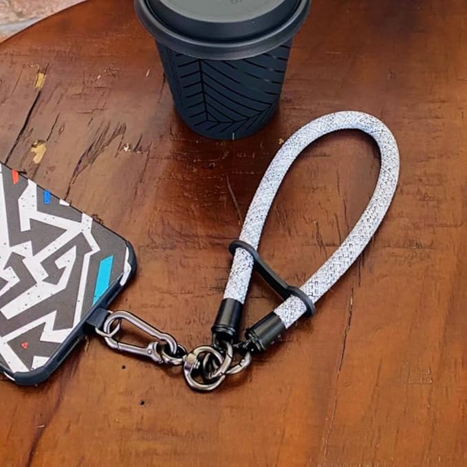 Phone Lanyard Wrist Strap Phone Strap Wrist Lanyard for Cell Phone Around the Hand with Lanyard Patch (Camo White)