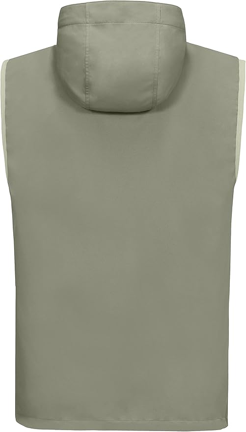 Little Donkey Andy Men's Lightweight Softshell Vest Windproof Sleeveless Jacket for Travel Hiking Running Golf