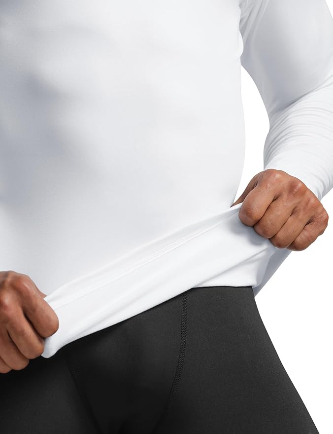 TSLA Men's Thermal Long Sleeve Compression Shirts, Mock/Turtleneck Winter Sports Running Base Layer Top