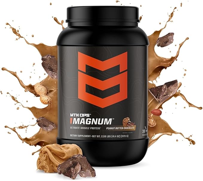 MTN OPS Magnum 100% Whey Isolate Protein Powder - 32 Servings, Peanut Butter Chocolate