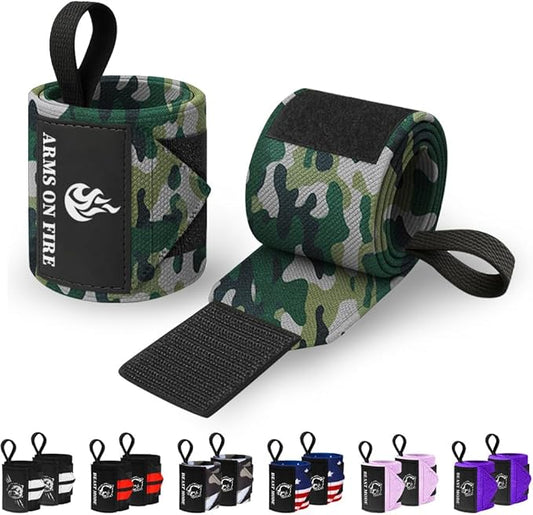 TECEUM Weightlifting 18" & 12" Wrist Wraps with Thumb Loop – Heavy Duty Wrist Workout Braces for Men and Women – Ideal for Powerlifting, Strength Training, Bodybuilding
