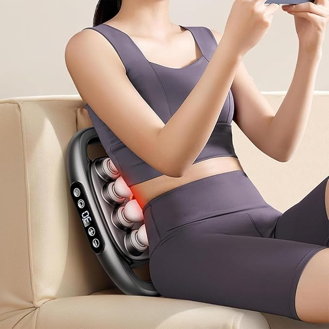 Zevessa Massager - Relief Wave Pro 3, 2026 Upgrade Reliefwave Massager, Electric 16 Head Massage Gun Deep Tissue, 30 Intensity Levels & 3 Smart Modes, for Legs,Back,Waist Pain Relief (Grey-16 Head)