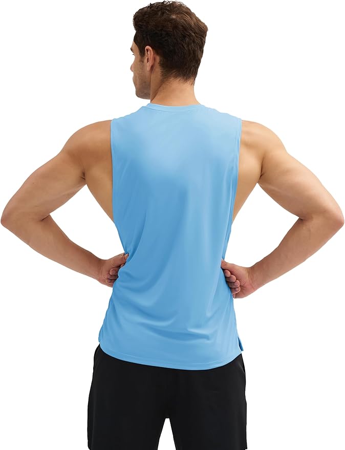 MAGCOMSEN Mens Workout Tank Tops Undershirt Cotton Muscle Athletic Sleeveless Shirts for Gym