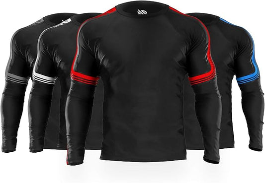 Sanabul Core Long Sleeve Jiu Jitsu Rash Guard MMA BJJ Wrestling Shirt Grappling