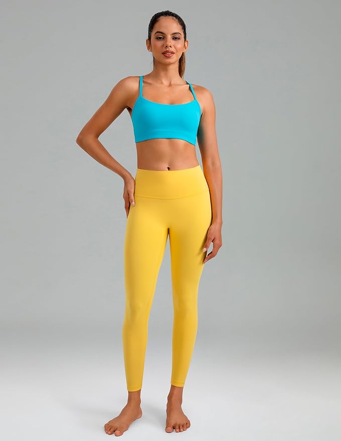 Colorfulkoala Dreamlux No Front Seam Leggings for Women 25"/28" Inseam, Seamless High Waisted Buttery Soft Yoga Pants