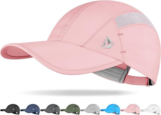 Quick-Dry Running Hat for Men & Women Cooling Hat UPF 50+ Thin Baseball Cap Lightweight Breathable Mesh Sport Hats