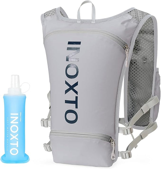 INOXTO Running Hydration Vest ,Lightweight Insulated Pack with 250ml Soft Flask Daypack for Hiking Trail Running Cycling Race Marathon for Women Men