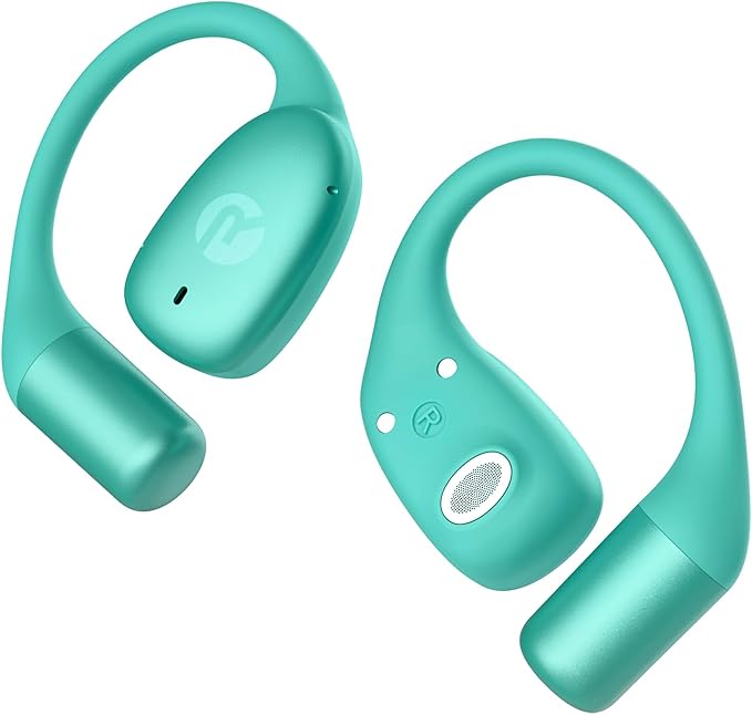 Raycon Essential Open Earbuds โ True Wireless Open Ear Bluetooth 6.0 Headphones, Ultra-Lightweight, Comfort Hook Design, IPX5 Water Resistant, 36 Hours of Battery Life (Mint)