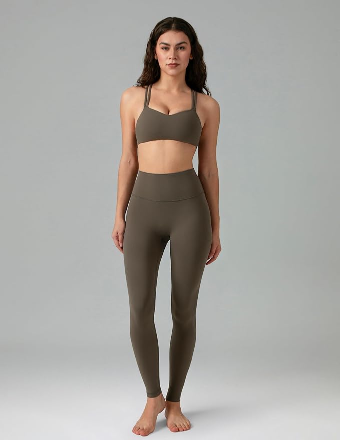 Colorfulkoala Dreamlux No Front Seam Leggings for Women 25"/28" Inseam, Seamless High Waisted Buttery Soft Yoga Pants