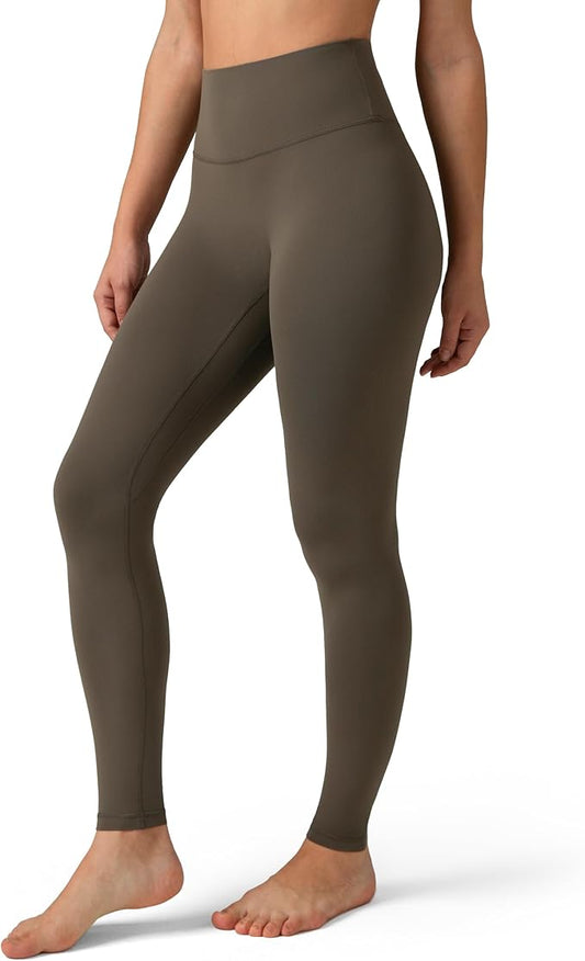 Colorfulkoala Dreamlux No Front Seam Leggings for Women 25"/28" Inseam, Seamless High Waisted Buttery Soft Yoga Pants