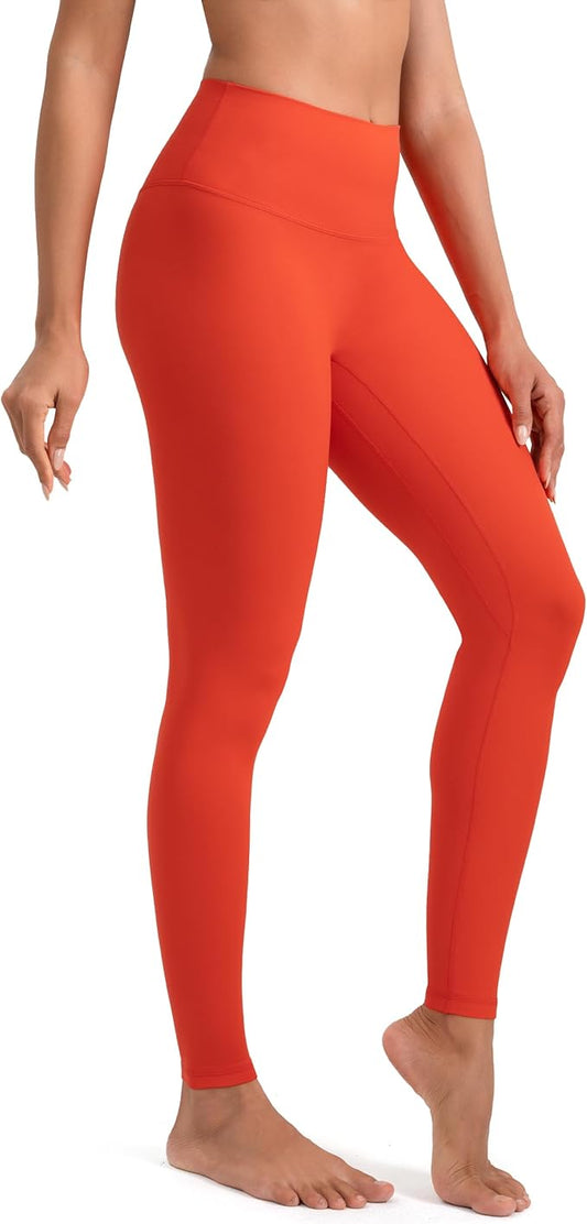 Colorfulkoala Dreamlux No Front Seam Leggings for Women 25"/28" Inseam, Seamless High Waisted Buttery Soft Yoga Pants