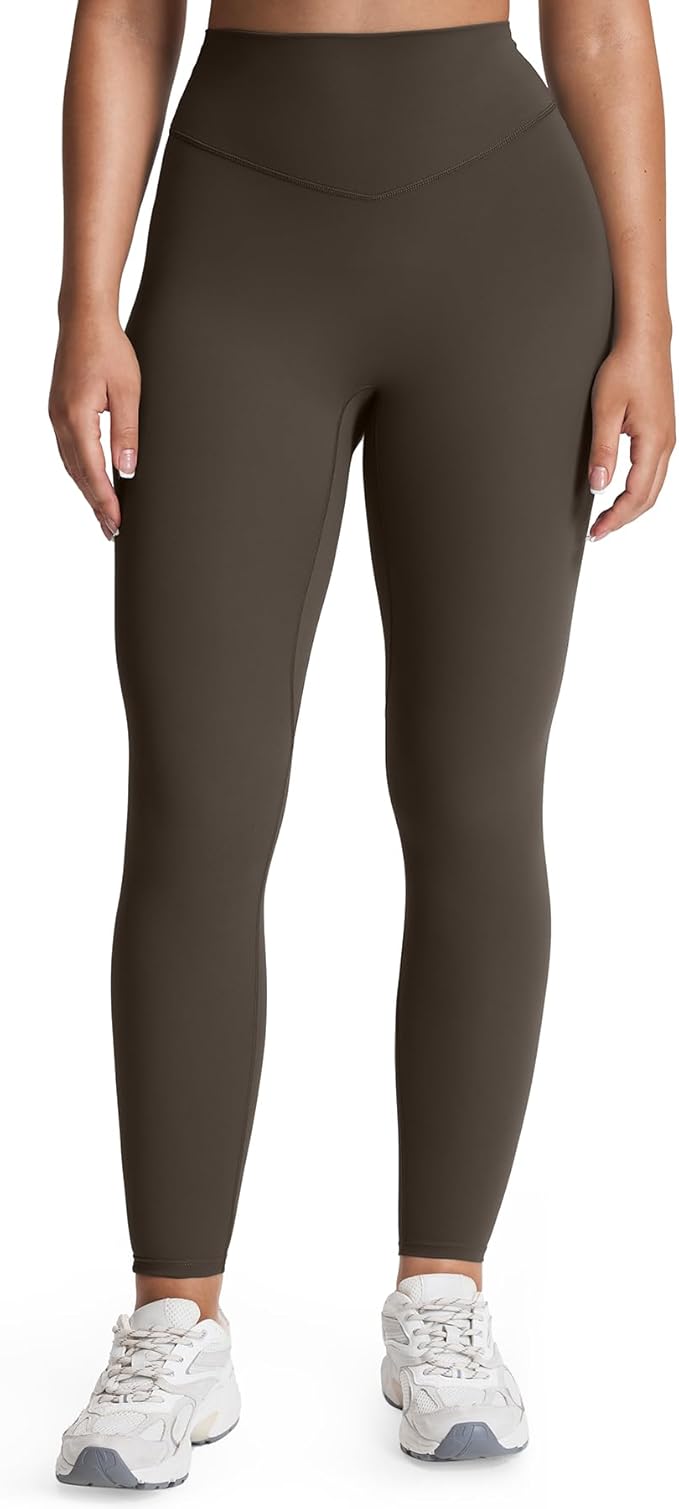 Aoxjox High Waisted Workout Leggings for Women Tummy Control Buttery Soft Yoga Metamorph Deep V Pants 26"