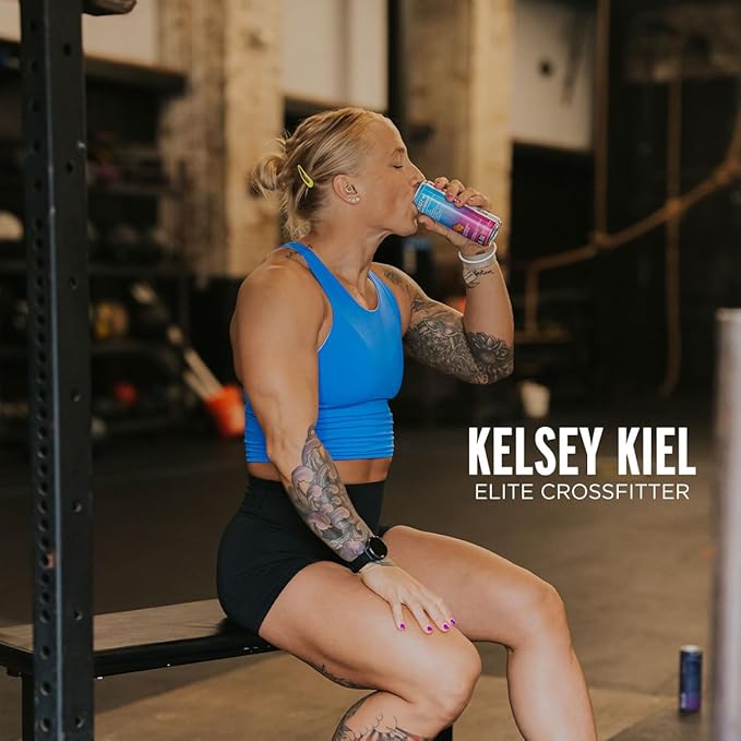 FITAID ENERGY, 200mg Natural Caffeine, Keto, Raspberry Hibiscus, Optimum Performance Formula: BCAAs, Quercetin, Electrolytes, Omega-3s, Paleo, Vegan & GlutenFree, 12 Fl Oz cans (Pack of 24)