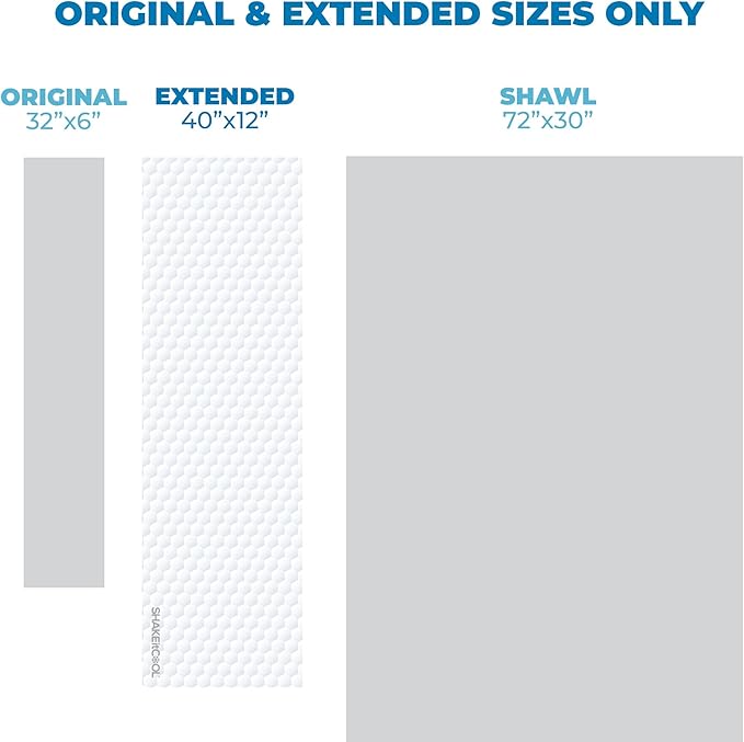 SHAKEitCOOL Extended Size Cooling Towel โ Be Cool in Style - Heat Relief, Soft, Lightweight, Sun Protection, Easy Clean - Perfect for Biking, Hiking, Running, Yoga, Golf, Gardening - Golf M