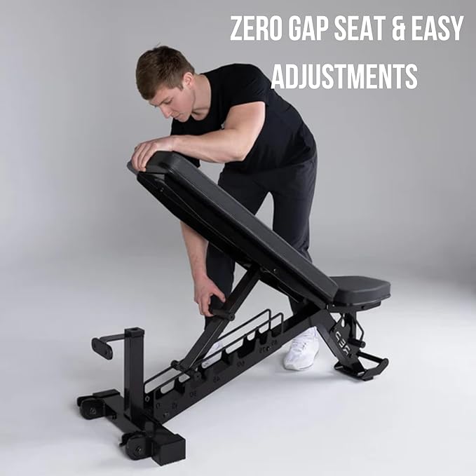 Rep Nighthawk Adjustable Weight Bench | Home Gym Incline Decline Flat Workout Bench | Heavy Duty Fitness and Strength Training Equipment | Foldable Space Saving Design