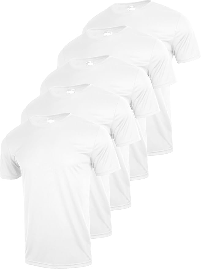 3 & 5 Pack Shirts for Men Moisture Wicking Workout Performance Dry Fit Mesh Gym Athletic Running T-Shirt