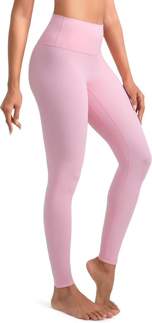 Colorfulkoala Dreamlux No Front Seam Leggings for Women 25"/28" Inseam, Seamless High Waisted Buttery Soft Yoga Pants